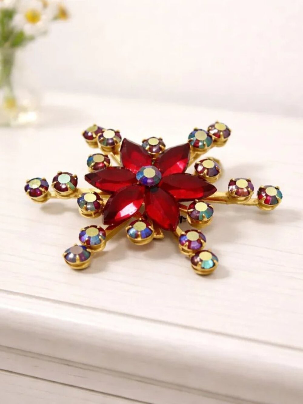 Vintage Rhinestone Brooch - Picture 2 of 4